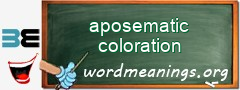 WordMeaning blackboard for aposematic coloration
